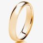 18ct Yellow Gold 4mm Court Wedding Ring 4LLC-18Y