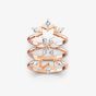 Swarovski Magic Rose Gold Tone Plated White Crystal Ring Set