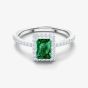 Swarovski Angelic Rectangular Green Crystal Ring