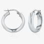 9ct White Gold 19mm Polished Hoop Earrings 5.52.7659