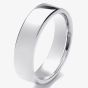 9ct White Gold 6mm Flat Court Gents Wedding Ring 6GLE-9W