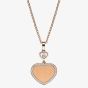 Chopard 18ct Rose Gold Happy Hearts 007 0.24ct Diamond Necklace 79A007-5921