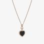 Chopard Happy Hearts 18ct Rose Gold Onyx and Diamond Necklace 79A074-5201