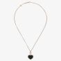 Chopard Happy Hearts 18ct Rose Gold Onyx and Diamond Necklace 79A074-5201
