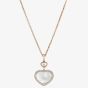 Chopard Happy Hearts 18ct Rose Gold Mother of Pearl Necklace 79A074-5301
