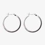 Silver 30mm Square Tube Hoop Earrings 8-53-8929