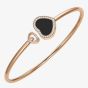 Chopard Happy Hearts 18ct Rose Gold Onyx and Diamond Bangle 85A074-5203
