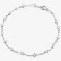 Sterling Silver 18cm Beaded Chain Bracelet 8.28.9751