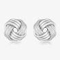 Sterling Silver 11mm Textured Knot Stud Earrings 8.55.6439