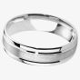 9ct White Gold 5mm Satin Finish Wedding Ring BFC5.0/F06 9W