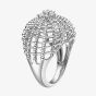 Fei Liu Bella Silver Cubic Zirconia Web Ring  BEL-925R-001-CZ00