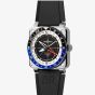Bell & Ross Mens Limited Edition BR-03 GMT Compass Watch BR0393-COM-ST/SRB