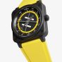 Bell & Ross Mens Limited Edition Helipad Yellow Rubber Strap Watch BR03A-HE-CE/SRB