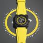 Bell & Ross Mens Limited Edition Helipad Yellow Rubber Strap Watch BR03A-HE-CE/SRB
