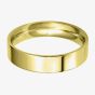 9ct Gold 5.0mm Flat Court Brushed and Bevelled Wedding Ring BFC5.0/F02 9Y