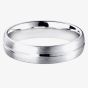 9ct White Gold 4mm Satin Finish Wedding Ring BLC4.0/F05 9W