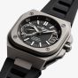 Bell & Ross Mens BR-X5 Black Titanium Rubber Strap Watch BRX5R-BL-TI/SRB