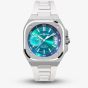Bell & Ross Mens BR-X5 Iridescent White Rubber Strap Watch BRX5R-IRS-ST/SRB