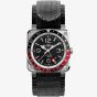 Bell & Ross Mens BR 03-93 GMT Watch BR0393-BL-ST/SCA