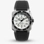 Bell & Ross Mens BR-03 Diver White Steel Watch BR03A-D-WH-ST/SRB