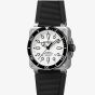 Bell & Ross Mens BR-03 Diver White Steel Watch BR03A-D-WH-ST/SRB