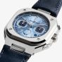 Bell & Ross Mens Limited Edition BR-05 Chrono Patrouille De France Leather Strap Watch BR05C-PAF-ST/SCA