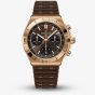 Breitling Mens Chronomat B01 42 Brown Dial 18ct Rose Gold Rubber Strap Watch RB0158101Q1S1