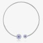 Fei Liu Carpe Diem Silver Crystal Flower Burst Choker CAR-925R-101-SWCZ