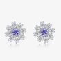 Fei Liu Carpe Diem Silver Crystal Flower Burst Stud Earrings CAR-925R-207-SWCZ