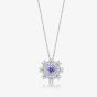 Fei Liu Carpe Diem Silver Crystal Flower Burst Small Pendant CAR-925R-307-SWCZ