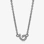 Fei Liu Cascade Silver Cubic Zirconia & Black Rhodium Tiny Swirl Pendant CAS-925B-305-CZ00