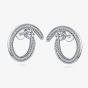 Fei Liu Iridiana Silver Cubic Zirconia Swirl Earrings CIR-925R-201-CZ00