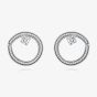 Fei Liu Iridiana Silver Cubic Zirconia Swirl Earrings CIR-925R-201-CZ00