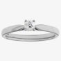 Platinum Four-Claw Solitaire Diamond Ring CR45(0.25ct PLUS)