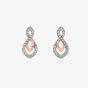 Hot Diamonds Silver & Rose Gold Plated Harmony White Topaz Earrings  DE608