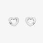 Hot Diamonds Sterling Silver Diamond Open Heart Earrings DE616