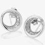 Hot Diamonds Celestial Sterling Silver White Topaz Moon Stud Earrings DE686