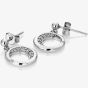 Hot Diamonds Celestial Sterling Silver White Topaz Moon Dropper Earrings DE687