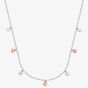 Hot Diamonds Silver & Rose Gold Plated Monsoon Necklace DN137