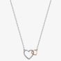 Hot Diamonds Silver & Rose Gold Plated Togetherness Open Heart Pendant DP732