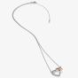Hot Diamonds Silver & Rose Gold Plated Togetherness Open Heart Pendant DP732
