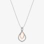Hot Diamonds Silver & Rose Gold Plated Harmony White Topaz Pendant DP734