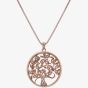 Hot Diamonds Nurture Rose Gold Tone White Topaz Tree Pendant Necklace DP865