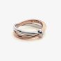 Hot Diamonds Eternity 18ct Rose Gold Plated Sterling Silver Vermeil Interlocking Ring DR112