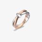 Hot Diamonds Eternity 18ct Rose Gold Plated Sterling Silver Vermeil Interlocking Ring DR112