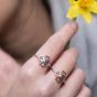 Hot Diamonds Lucky In Love Clover Hearts Ring DR215