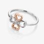 Hot Diamonds Lucky In Love Clover Hearts Two-Tone Ring DR216