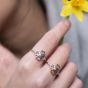 Hot Diamonds Lucky In Love Clover Hearts Two-Tone Ring DR216
