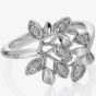 Hot Diamonds Nurture Sterling Silver White Topaz Tree Ring DR233
