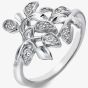 Hot Diamonds Nurture Sterling Silver White Topaz Tree Ring DR233